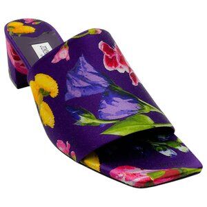 Jimmy Choo Themise Floral Satin Mule Sandals